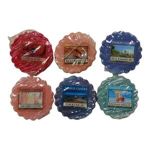 Yankee Candle Wax Melt 6 pk Variety Pack True Rose Golden Sands Blue Summer Sky